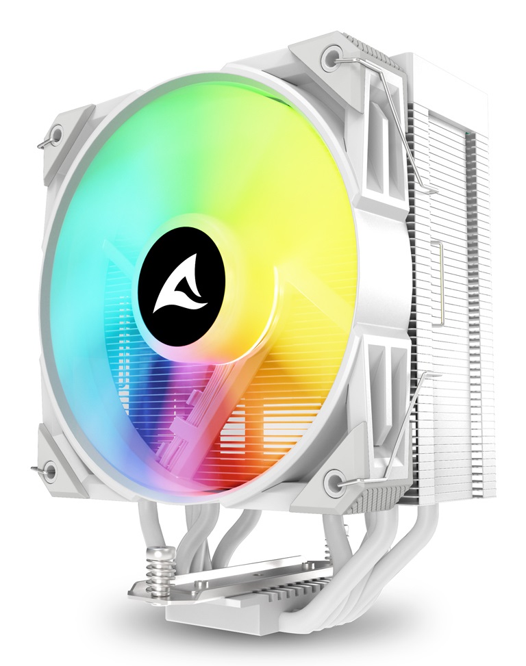 Sharkoon A50 RGB Dissipatore CPU ad Aria 120mm Torre Singola con 5 Condotti di Calore, Direct Touch, TDP 230W e Illuminazione ARGB