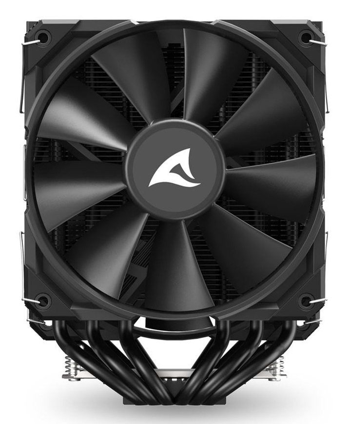 Sharkoon A60 Dissipatore ad Aria per CPU 120mm Nero con 2 Ventole PWM e 6 Tubi di Calore, TDP 260W