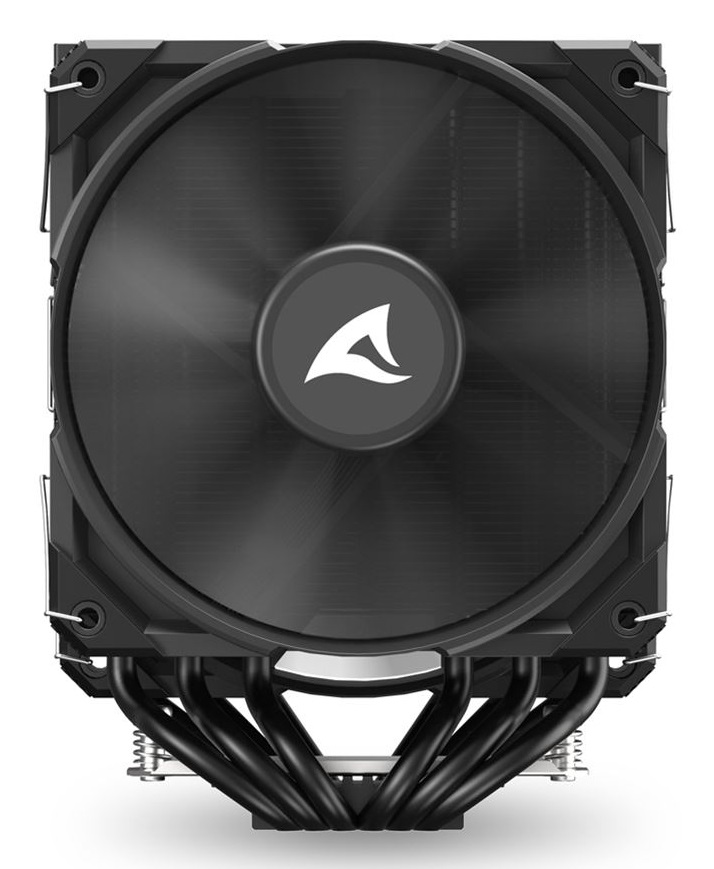 Sharkoon A60 Dissipatore ad Aria per CPU 120mm Nero con 2 Ventole PWM e 6 Tubi di Calore, TDP 260W