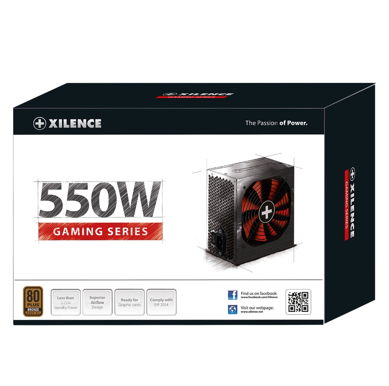Xilence Performance A XN215 Alimentatore per Computer 550W ATX 20 4 pin Nero