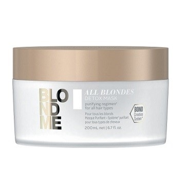 Schwarzkopf Professional Blondme All Blondes Detox Mask 200 ml - Maschera per capelli biondi con tecnologia 3D Bond Creation