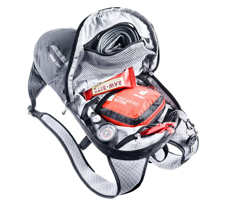Deuter Road One Zaino da Ciclismo 5L - Leggero, Aerodinamico, con Sistema AirContact e Supporto per Pompa