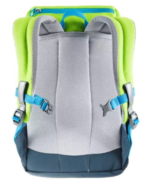 Deuter Schmusebär Zaino per Bambini 8 L - Blu e Verde, Poliestere e Poliuretano, Chiusura con Cordoncino, Schienale Imbottito, Sicurezza Riflettente