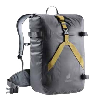 Deuter Amager 25 5 - Zaino da ciclismo impermeabile 25L con chiusura roll-top, alette lombari estraibili e tasca organizer