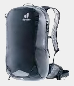 Deuter Race 16 - Zaino per bicicletta 16 L Nero con sistema di ventilazione Airstripes