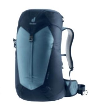 Deuter AC Lite 30L - Zaino da Escursionismo Blu con Sistema Dorsale Aircomfort, Fascia Toracica Regolabile e Supporto per Occhiali e Bastoncini