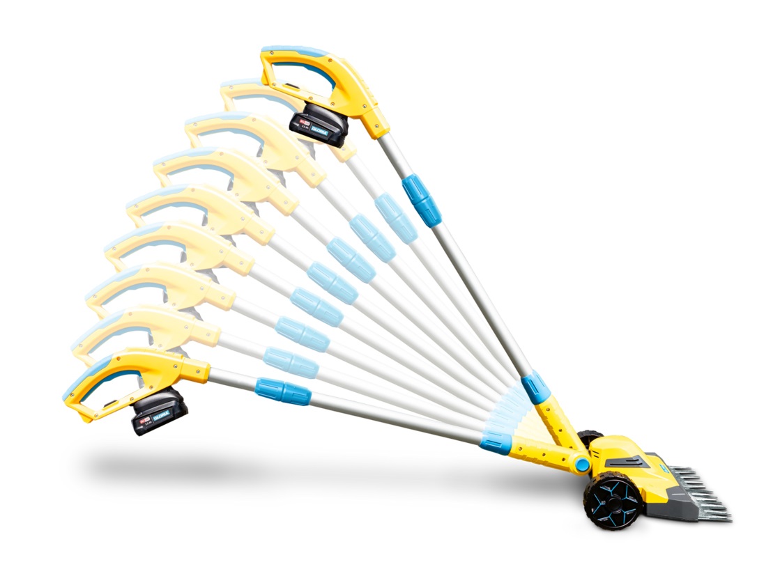 GLORIA FineCut Tagliabordi e Tosaerba a Batteria 18V - Larghezza di Taglio 25cm, Impugnatura Inclinabile, Include Batteria BOSCH 18V/2,5 Ah