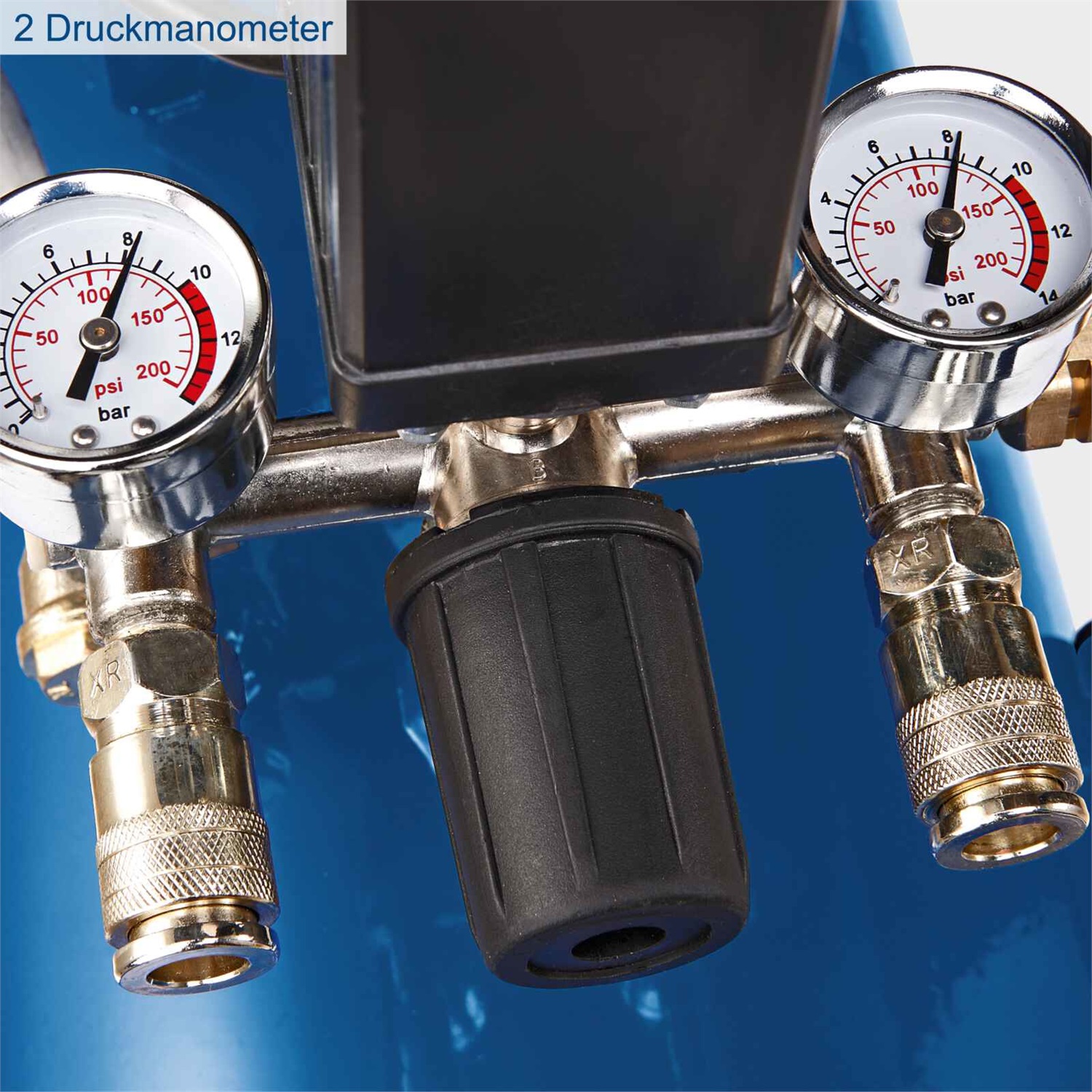 Scheppach HC53DC Compressore Aria 50 Litri Lubrificato Portatile Bicilindrico a V - 2200 W