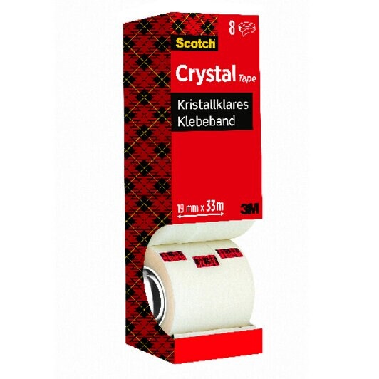 Scotch Nastro adesivo Crystal 600 Supertrasparente 19 mm x 33 m - Value Pack 7 1 Rotoli