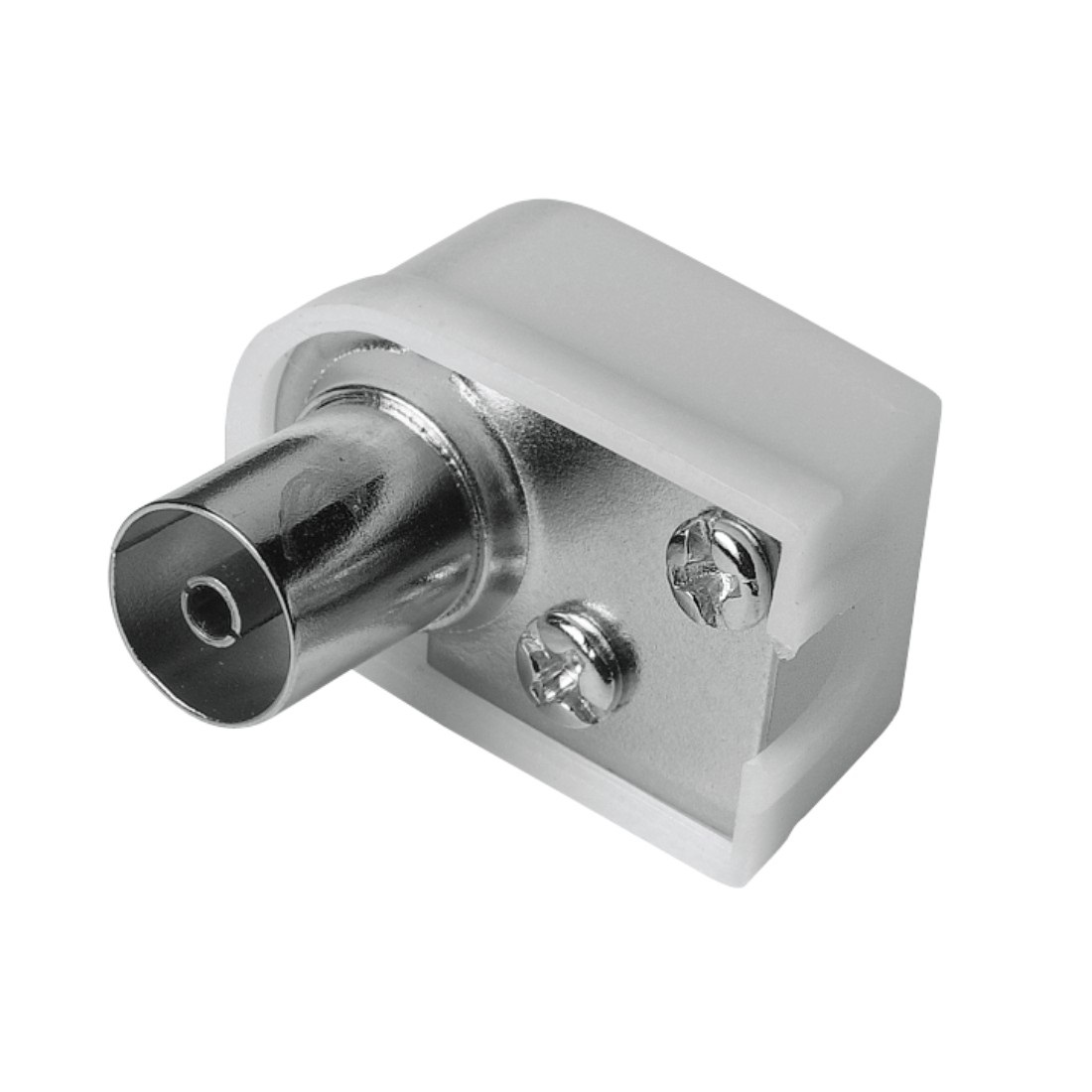 Hama Spina Antenna Angolare F Femmina 6 mm 75 Ohms Avvitabile Argento 90°