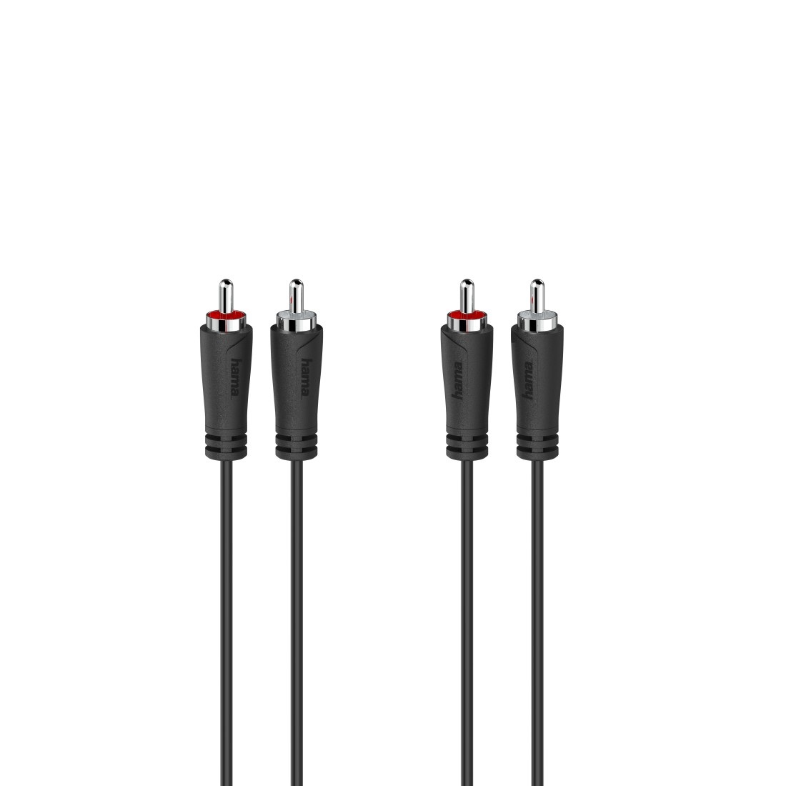 Hama Cavo Audio 2 RCA M/2 RCA M, 1,5 metri, Nero, Conduttori Schermati