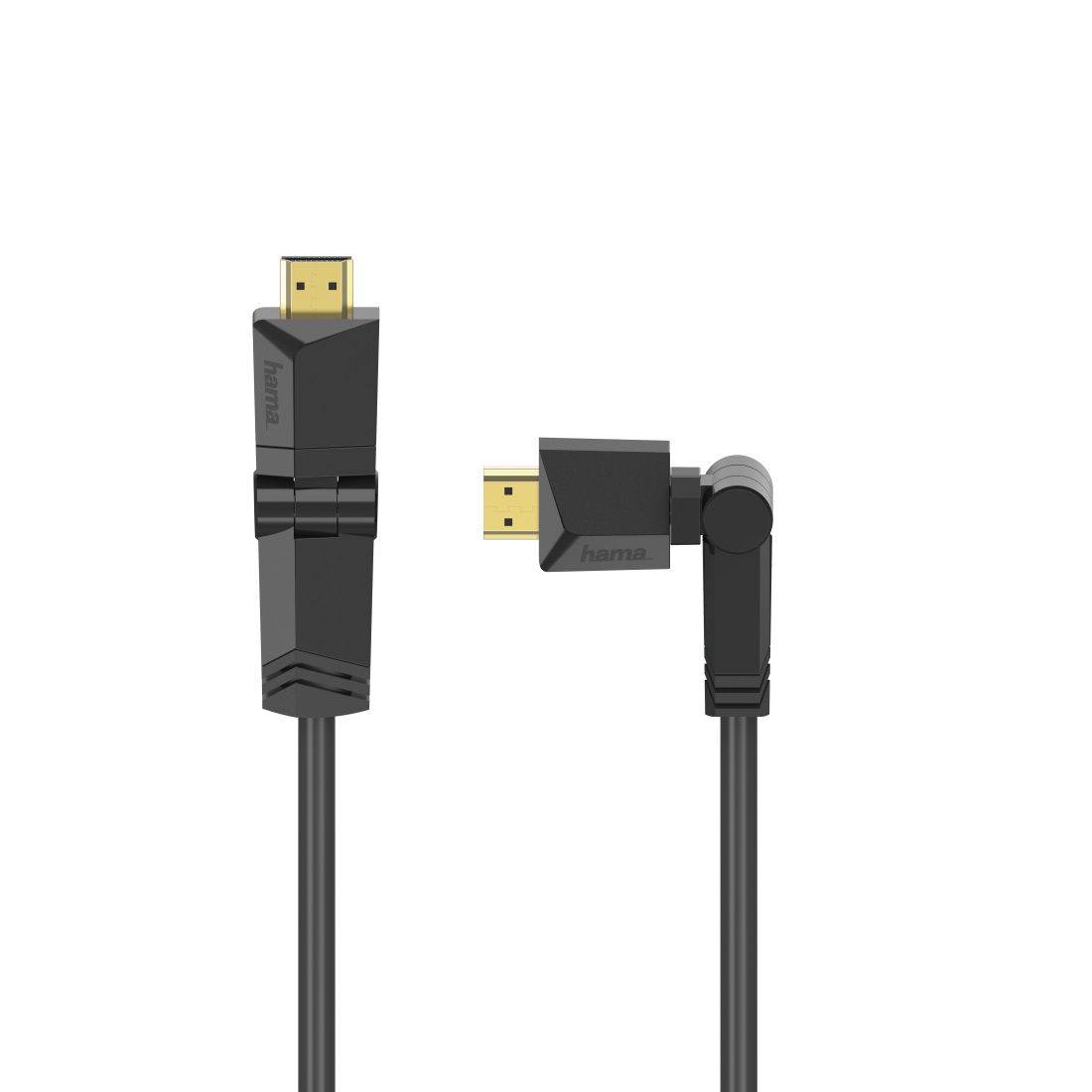 Hama Cavo HDMI Rotazione 1.5m Nero - Alta Velocità, Compatibile Ultra HD e 3D, con Ethernet