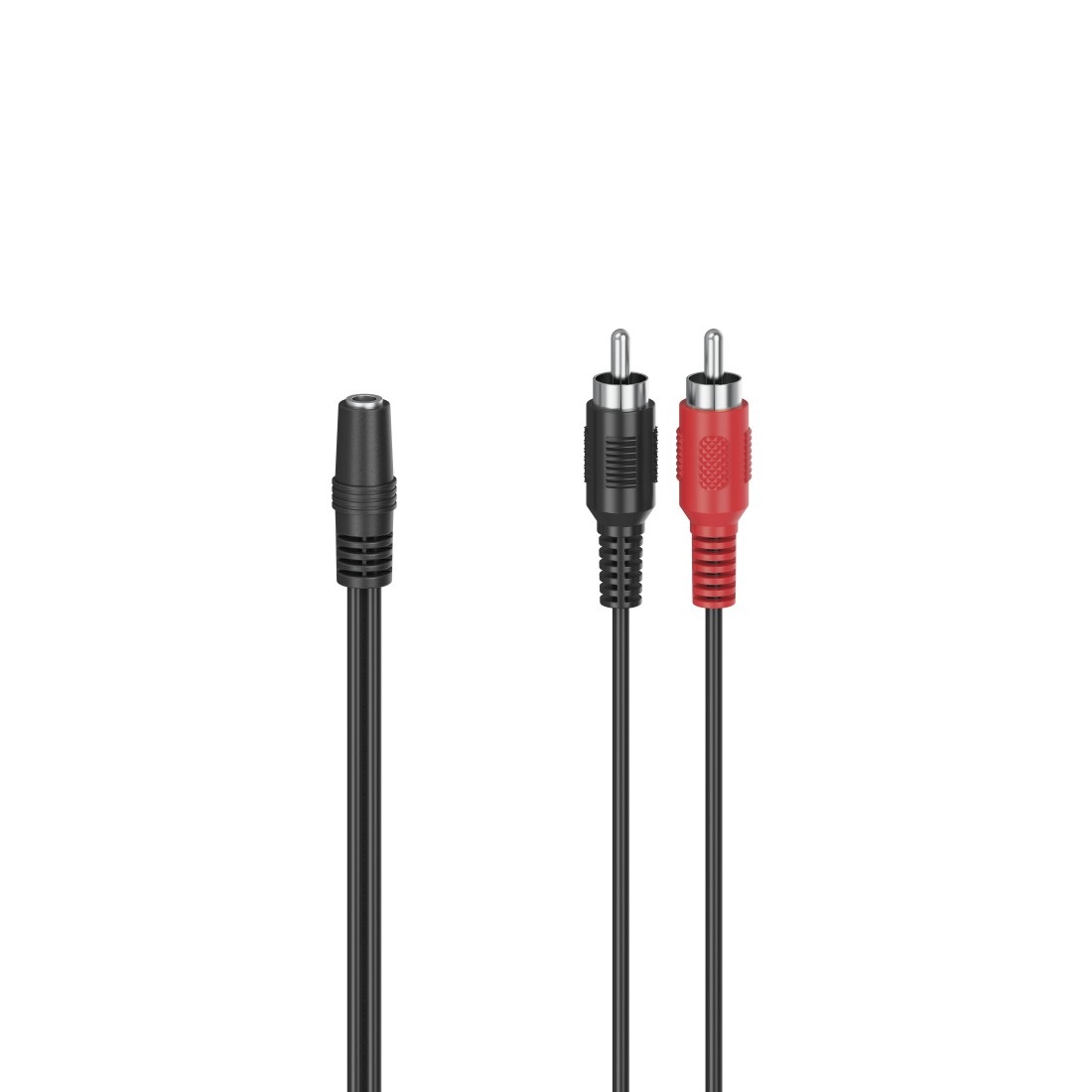 Hama Cavetto Adattatore Jack 3.5 mm Femmina a 2 RCA Maschio, 0,12 metri, Nero