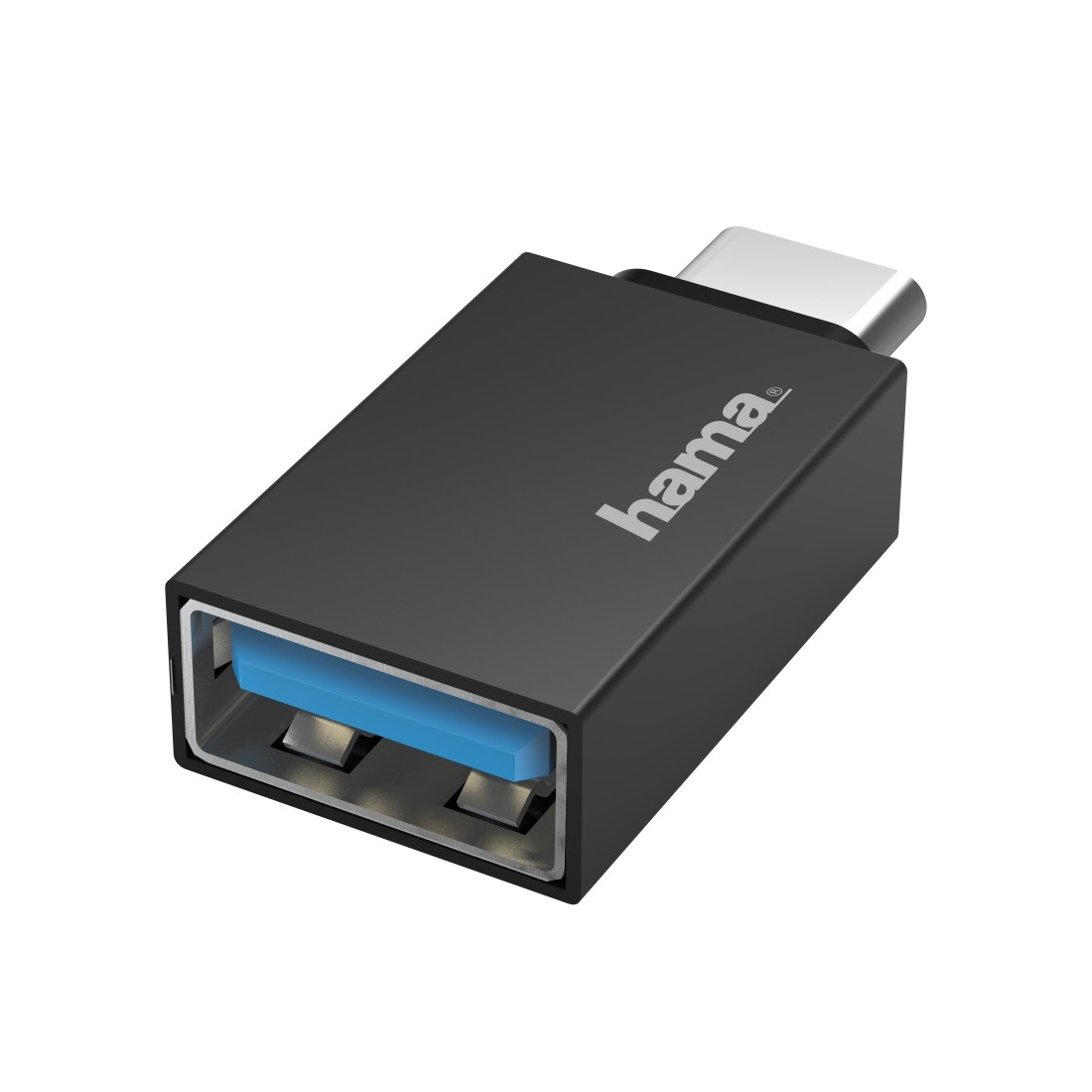 Hama Adattatore USB Type C M / USB A F, USB 3.2 Gen 1, 5 Gbps, Nero, Supporto OTG
