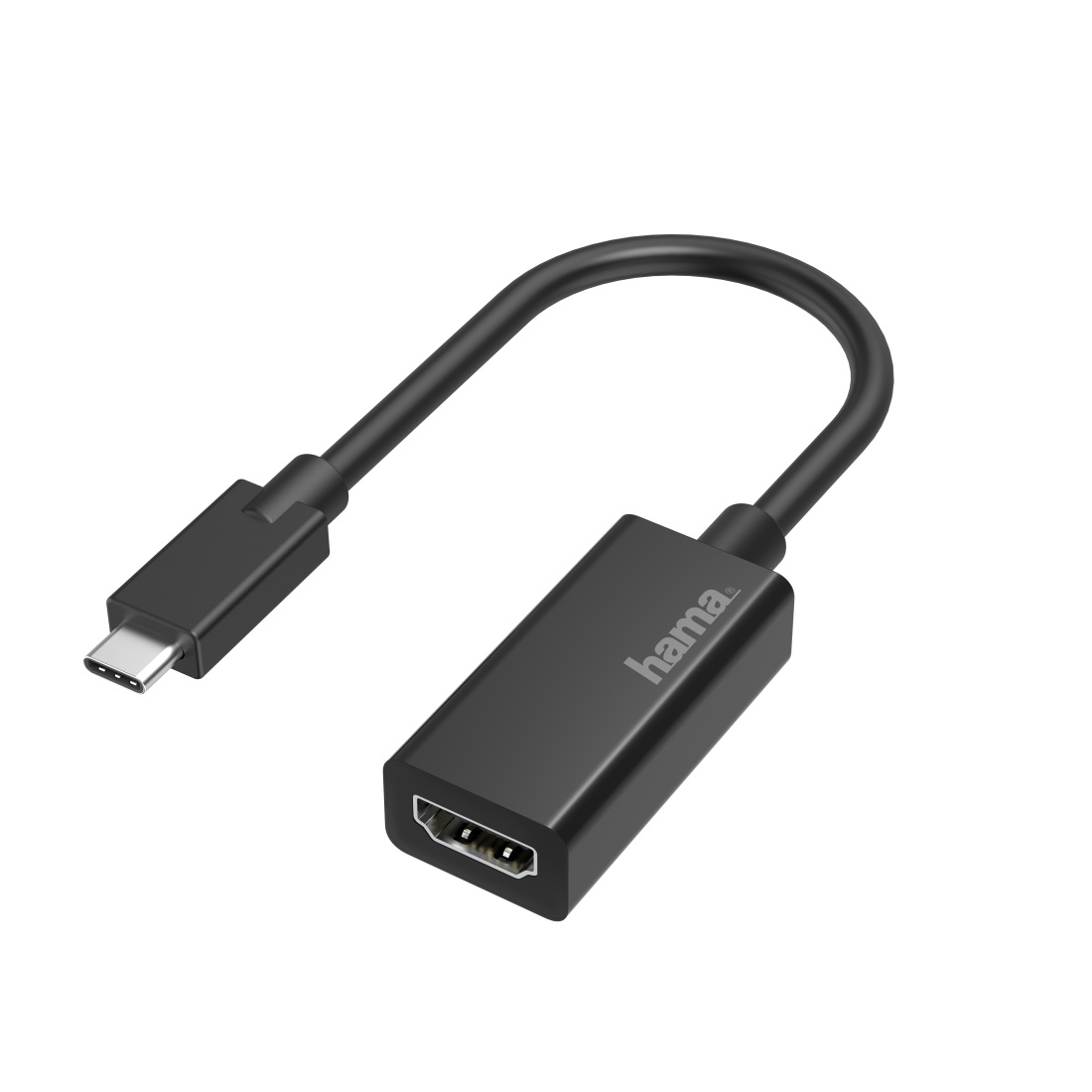 Hama Cavetto Adattatore USB Type C Maschio a HDMI Femmina, Ultra HD 4K, Nero