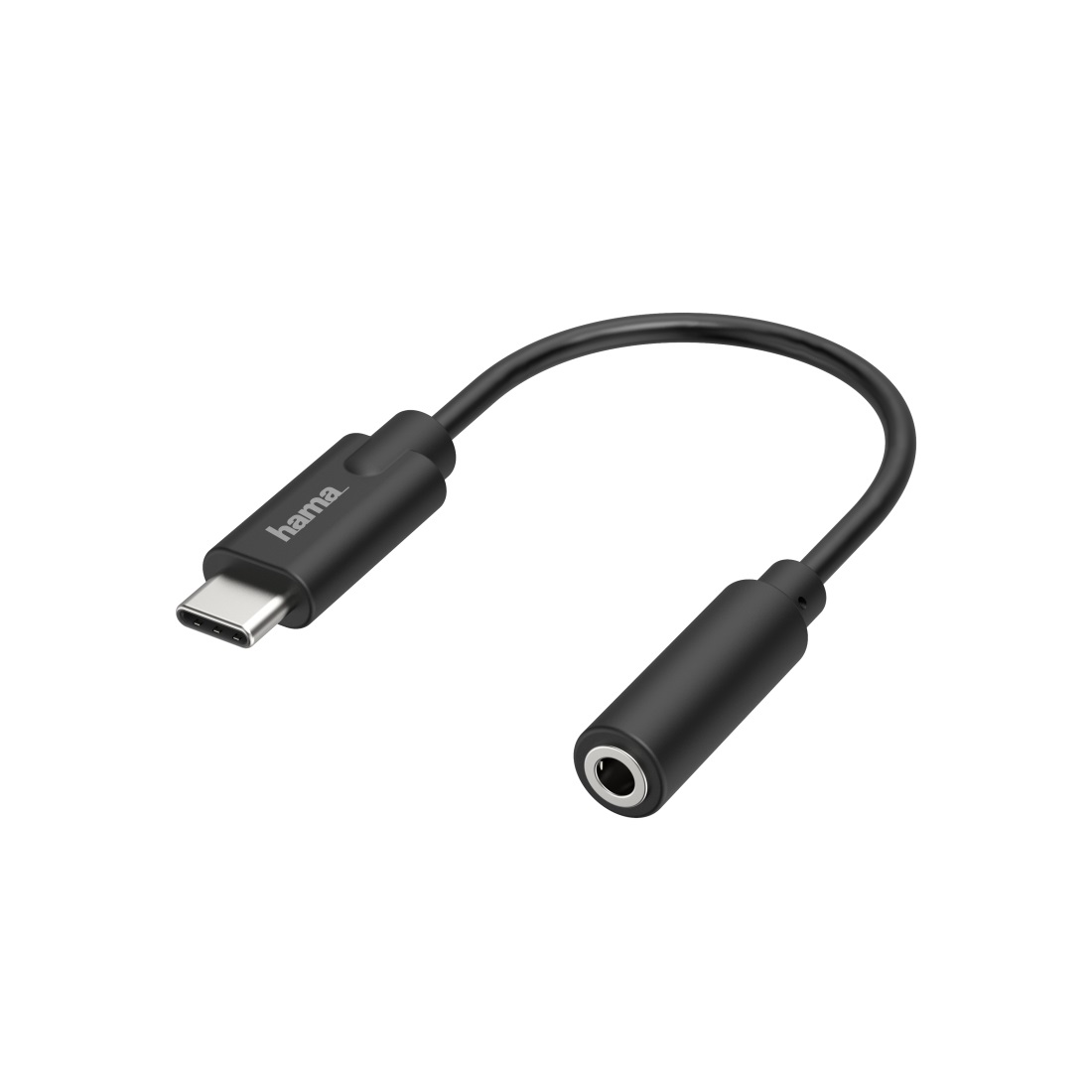 Hama Cavo Adattatore USB Type C a Jack 3.5 mm, 0,10 mt, Nero - Supporto Microfoni e Suono Stereo Hi-Fi