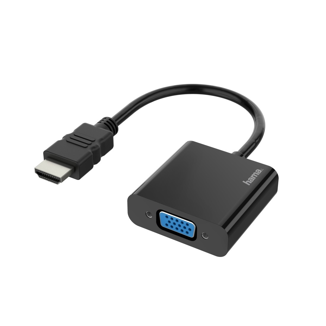 Hama Cavetto Adattatore HDMI a VGA con Jack 3.5 mm - Full HD 1080P, 0,15 m, Nero