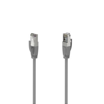 Hama Cavo di Rete Patch 8p8c M (RJ-45) - 1,5 metri, CAT 5e, F/UTP, Grigio, Velocità fino a 1 Gbit/s