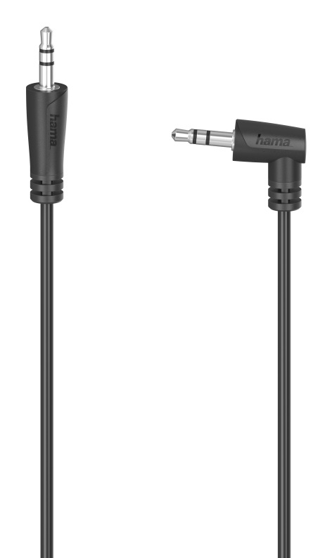 Hama Cavo Audio Jack 3.5 mm Maschio 90° - Maschio 3.5 mm, 1,5 metri, Nero