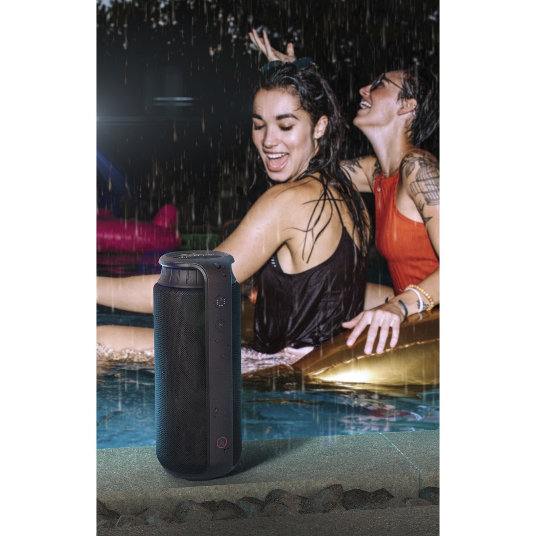 Hama Altoparlante Bluetooth Pipe 2.0 - 24 W, Resistente agli Spruzzi d'Acqua, Design Elegante