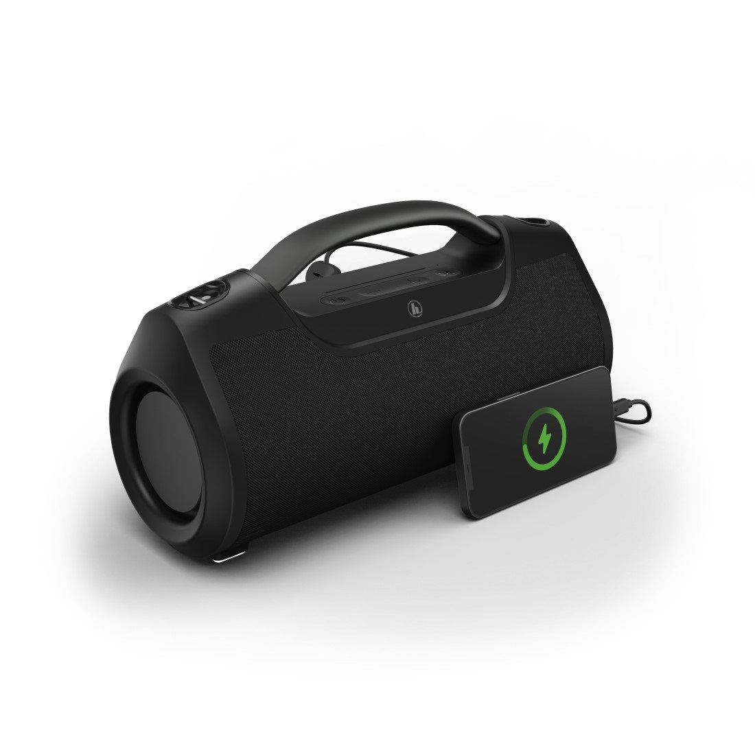 Hama SoundBarrel Altoparlante Portatile Bluetooth Impermeabile Nero 60 W con Batteria da 12 Ore e Funzione Power Pack