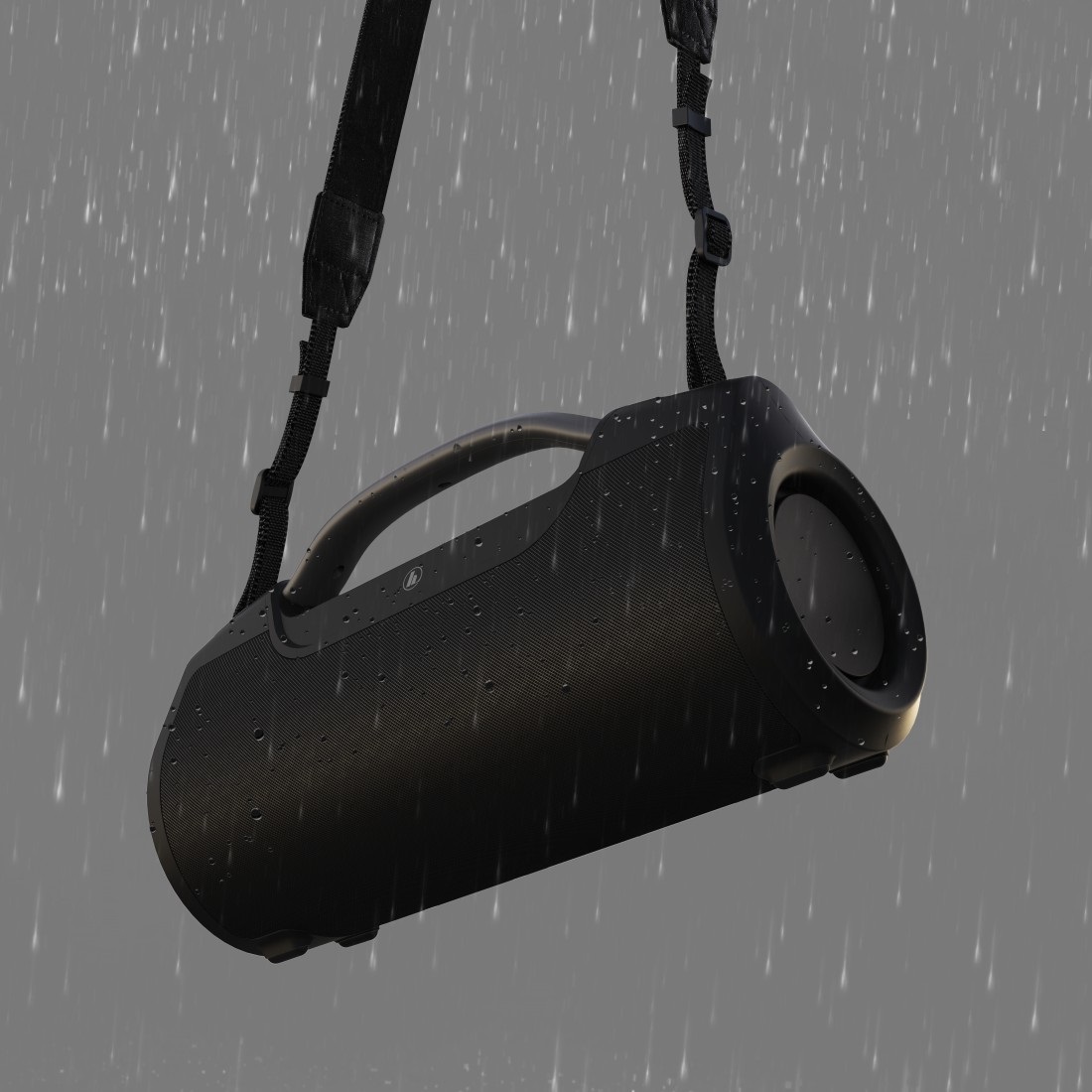 Hama SoundBarrel Altoparlante Portatile Bluetooth Impermeabile Nero 60 W con Batteria da 12 Ore e Funzione Power Pack