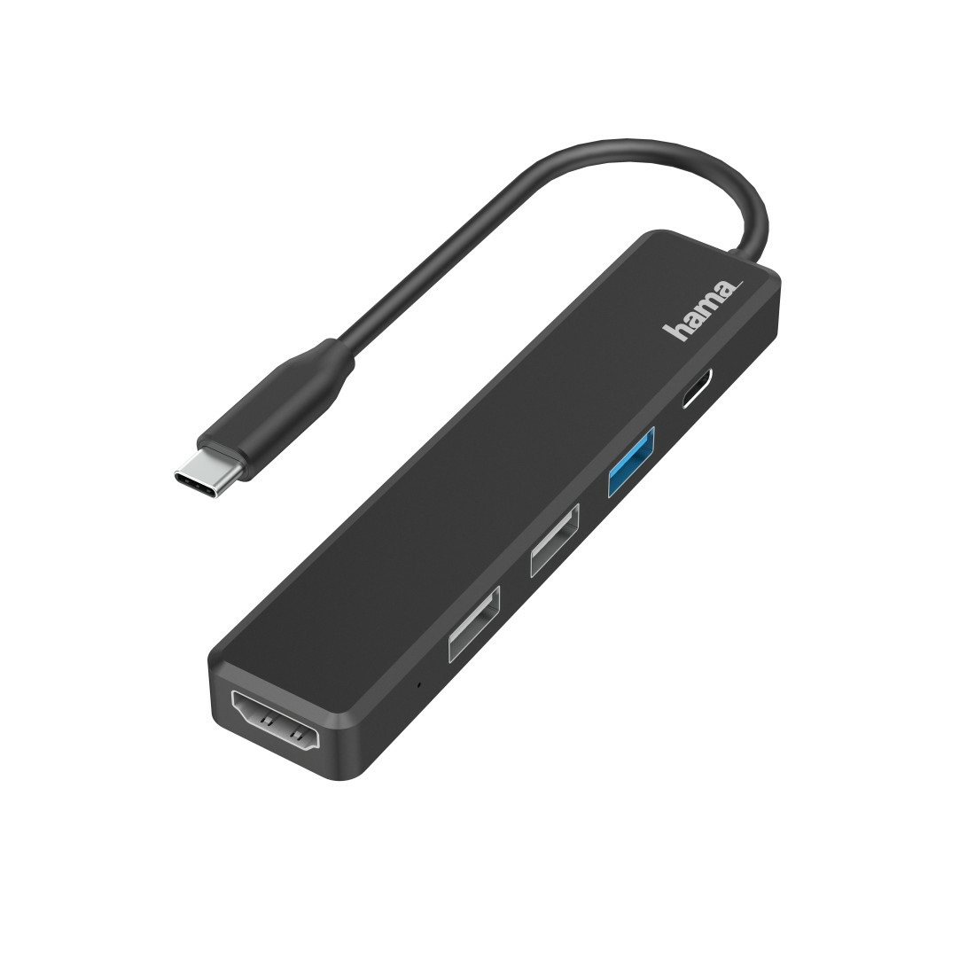 Hama Hub USB Type C 3.2 Gen 1 - 3 porte USB A, 1 porta USB Type C, 1 porta HDMI Ultra HD 4K, Nero