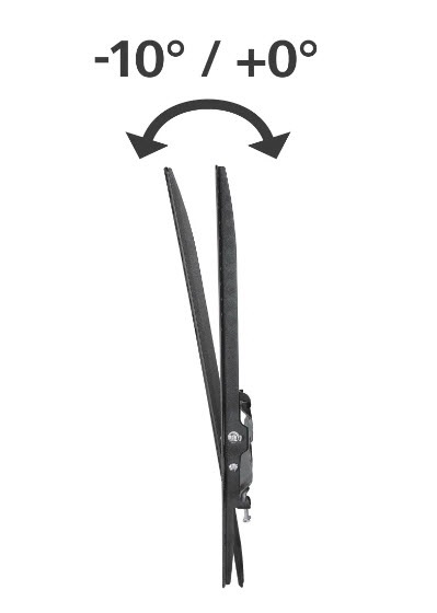 Hama Supporto TV a Parete Inclinabile per TV 32-65'' fino a 35 kg, VESA 100x100 - 400x400, Nero