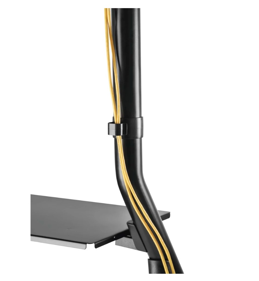 Hama Supporto Mobile per TV con Ruote, Altezza Regolabile fino a 100 Pollici, Nero