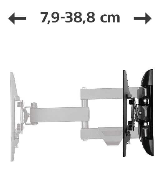 Hama Supporto TV a parete Girevole e Inclinabile 122 cm (48