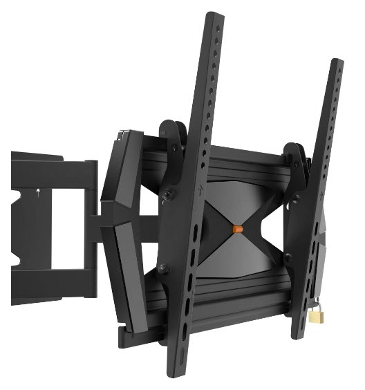 Hama Supporto TV a parete Girevole 165,1 cm (65 pollici) Nero con Dispositivo Antifurto, Capacità 40 kg, Compatibile VESA 300x200 a 400x400