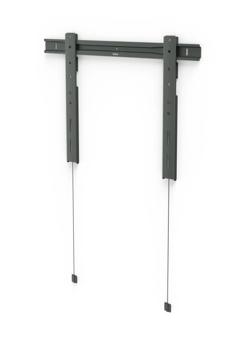 Hama Supporto TV da Parete Fisso Ultrafin - Capacità 80 kg, per TV da 37 a 90 pollici, VESA 600x400, Grigio/Nero, Garanzia 10 anni