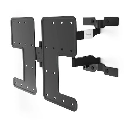 Hama Supporto TV a Parete Orientabile e Inclinabile 2,29 m (90 pollici) Nero - Compatibile con TV da 37 a 90 pollici, VESA 100x100 fino a 600x400, Fino a 50 kg