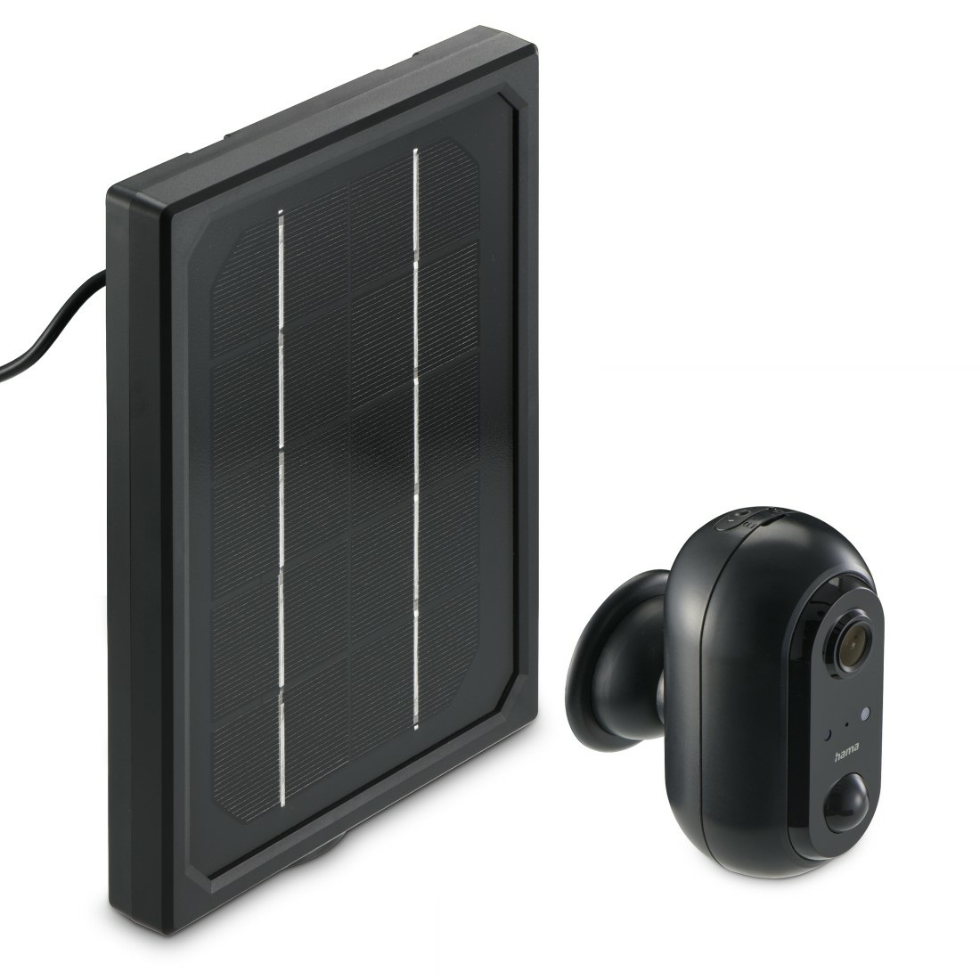 Hama 00176648 Telecamera di Sorveglianza IP Esterno con WLAN, Batteria e Solare, Registrazione 1080p