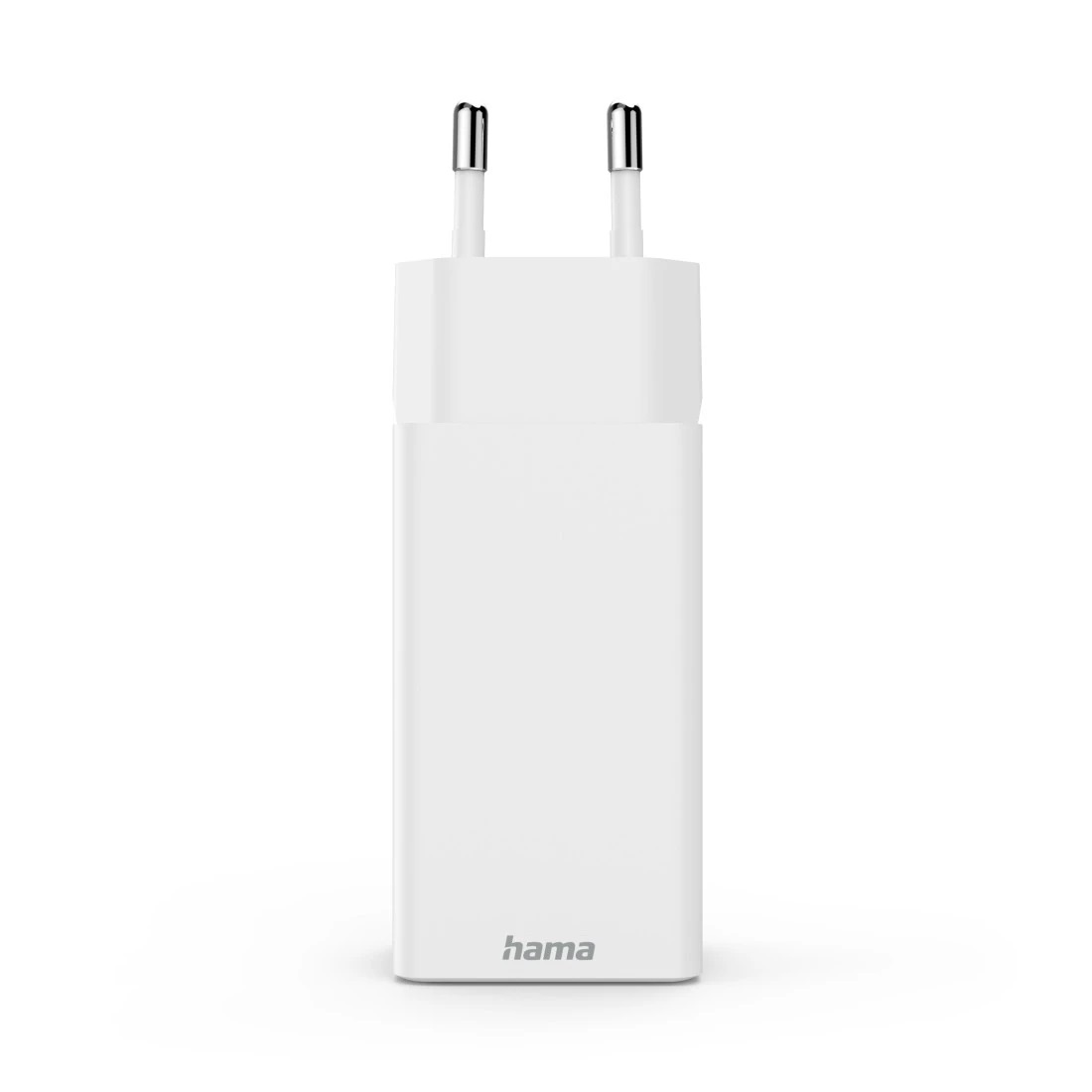 Hama Caricabatterie Rapido GaN 65W - 2x USB-C PD e 1x USB-A QC, Design Compatto e Leggero, Bianco