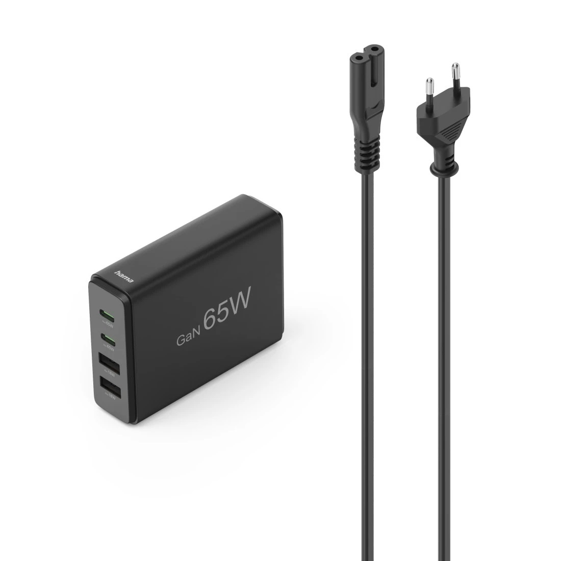 Hama Caricabatterie 65W Ricarica Rapida per Smartphone e Tablet - Nero