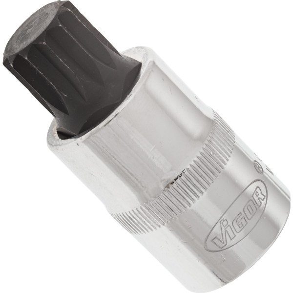 Vigor Tronchetto XZN V2100 - Chiave 16 mm, Lunghezza 55 mm, 1/2, Alta Qualità