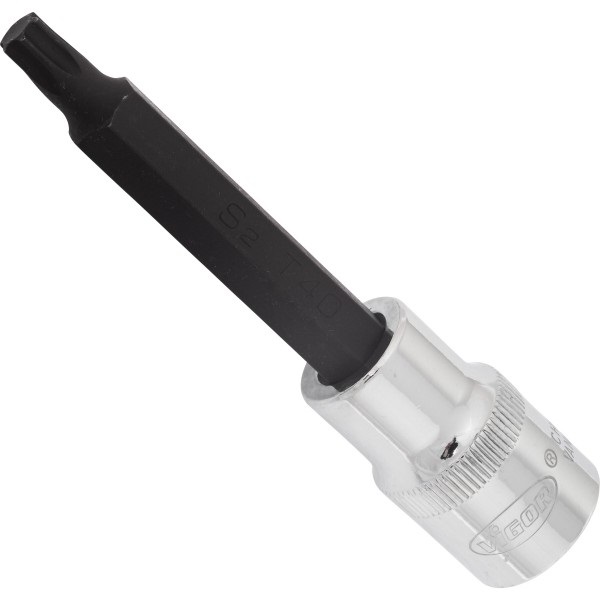 VIGOR Inserto per Cacciavite Torx T40 - 100 mm, 1/2 pollice, Alta Qualità e Durabilità