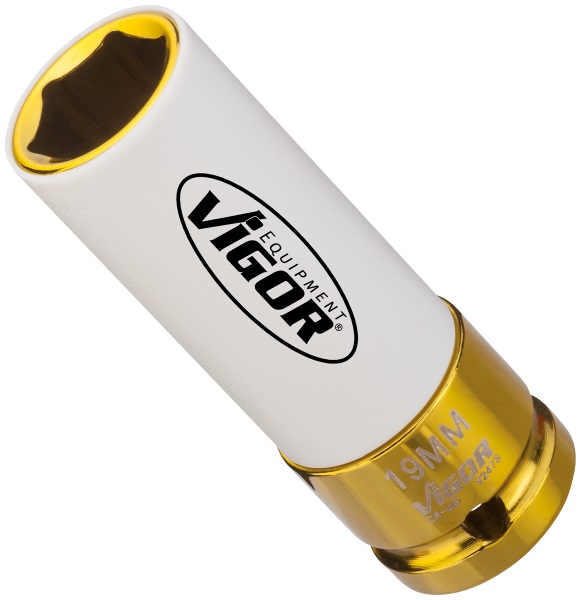 VIGOR V2473 - Comando quadrangolare cavo 12,5 mm (1/2'') per trapano avvitatore a percussione in alluminio