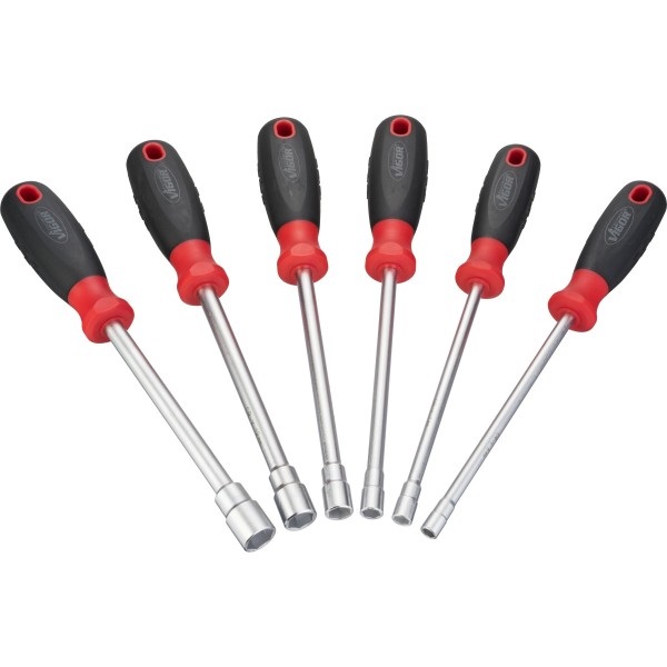 Vigor Cacciavite Esagonale V4199 - 1 Pezzo con Superficie Cromata e Lama Rotonda