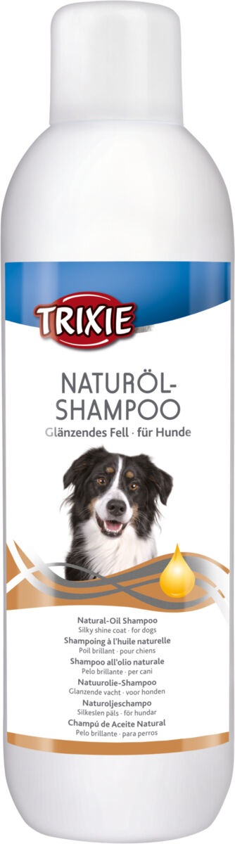 TRIXIE Natural-Oil Shampoo per Cani, 1 litro - con olio di noce di macadamia e olivello spinoso, nutriente e delicato