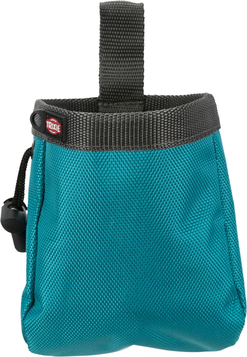 TRIXIE Borsetta per Snack Baggy - Nylon/Poliestere, Ø 10 x 14 cm, Chiusura con Coulisse, Clip per Cintura