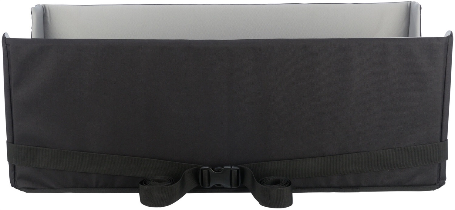 TRIXIE Seggiolino Auto Doppio per Cani in Poliestere Nero e Grigio - Coprisedile e Copertura per Bagagliaio con Cintura di Sicurezza