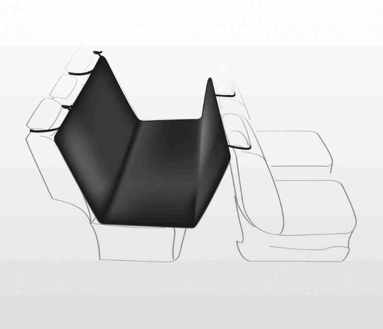 Trixie Coprisedile Auto Nero 145 x 160 cm - Protezione per Sedili Posteriori con Aperture per Cintura e Linguette di Fissaggio