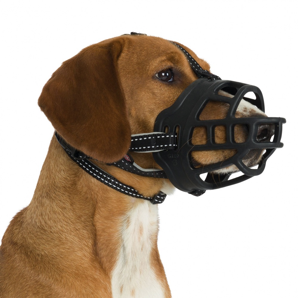 TRIXIE Museruola Flex Muzzle in Silicone - Taglia L, Ergonomica e Regolabile