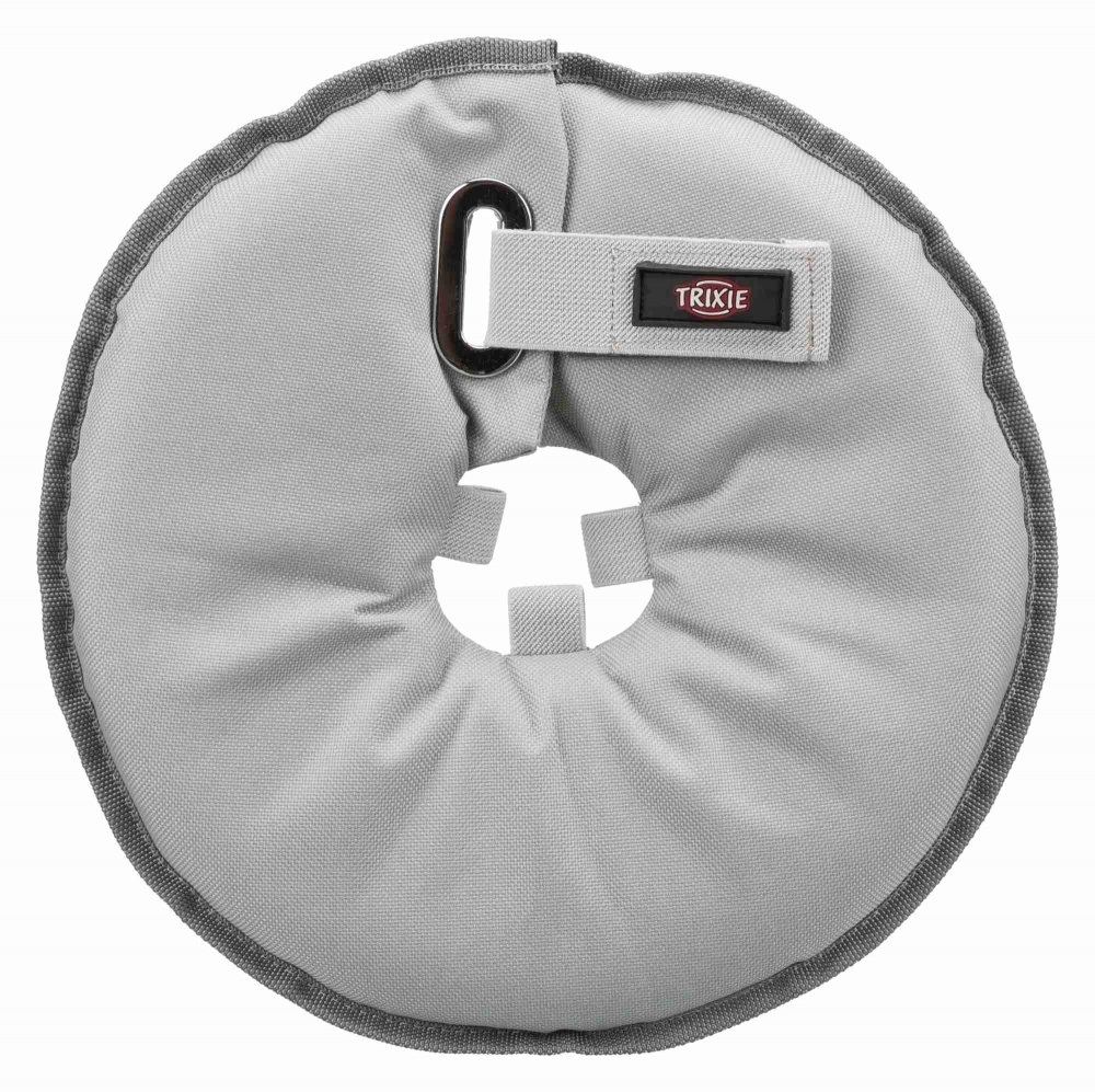 Trixie Collare Protettivo per Cani e Gatti Piccolo, Grigio, Circonferenza Collo 30-34 cm, Materiale Morbido ed Elastico