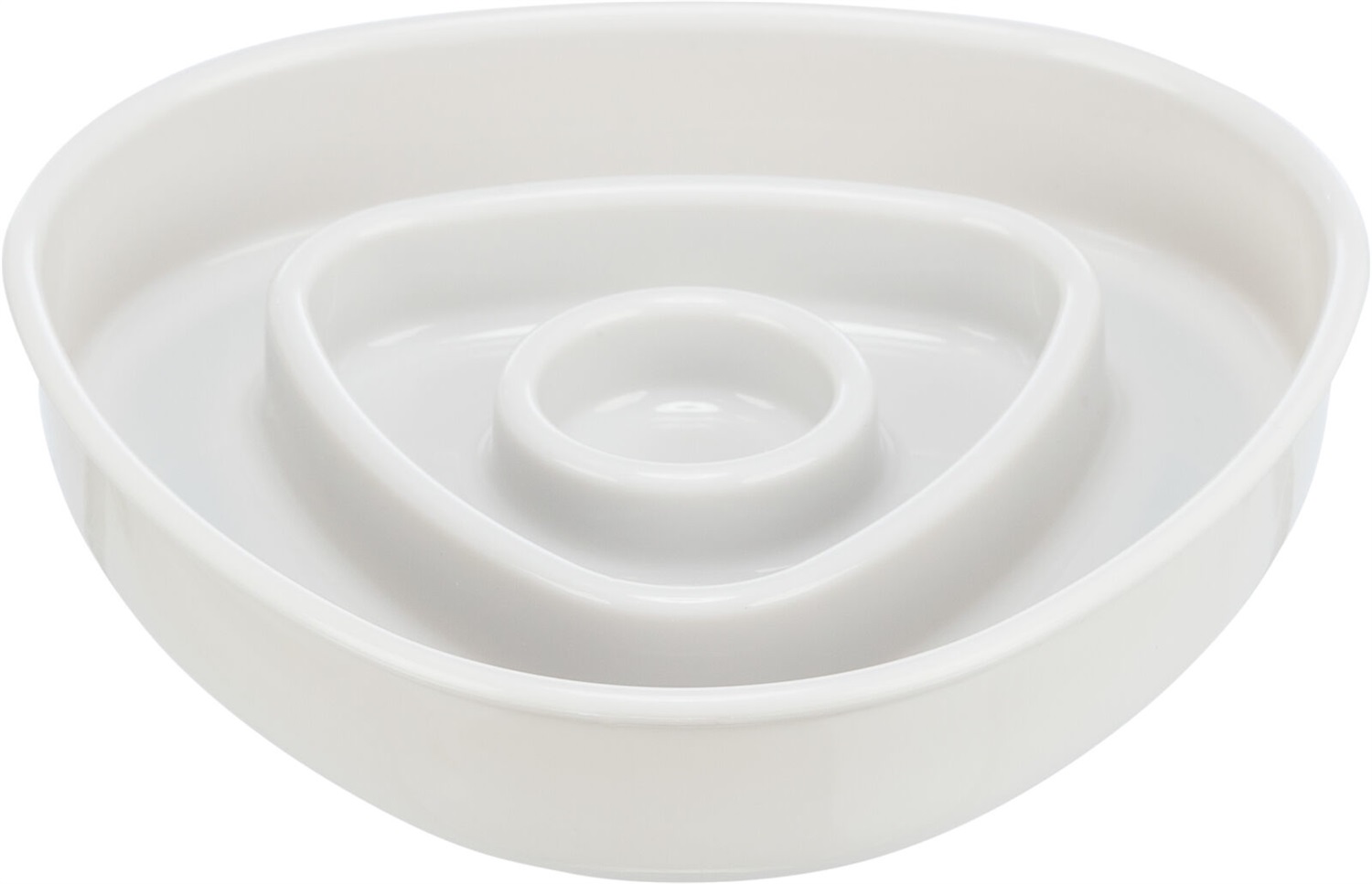 Trixie Ciotola Slow Feeding per Gatti - 350 ml, Ø 15 cm, Plastica Grigia