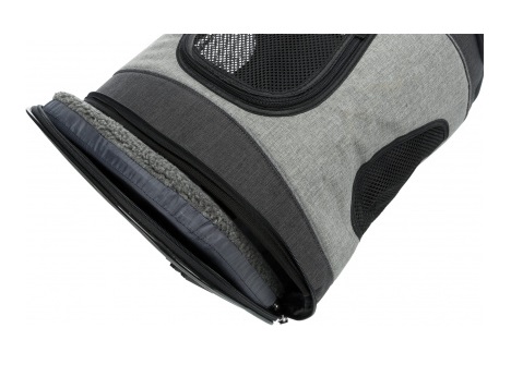 Trixie Zaino Timon per Cani fino a 12 kg - Poliestere Nero/Grigio, 34 × 44 × 30 cm, Ideale per Trekking e Passeggiate