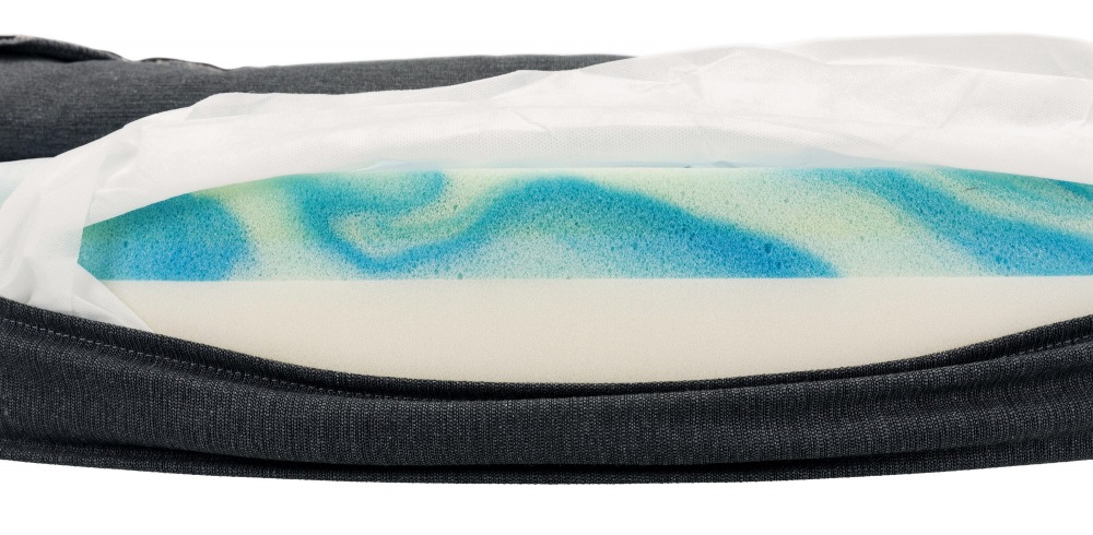 Trixie Divano Ortopedico per Cani Vital Sofa Bendson Ovale 100 × 80 cm Grigio Scuro - Comfort Antiscivolo