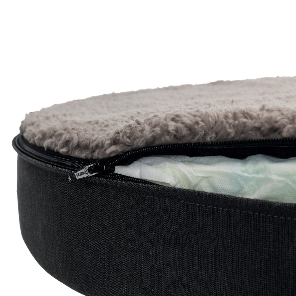 Trixie Divano Ortopedico per Cani Vital Sofa Bendson Ovale 100 × 80 cm Grigio Scuro - Comfort Antiscivolo